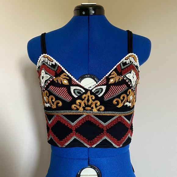 Zara embroidered crop top - Picture 3 of 10